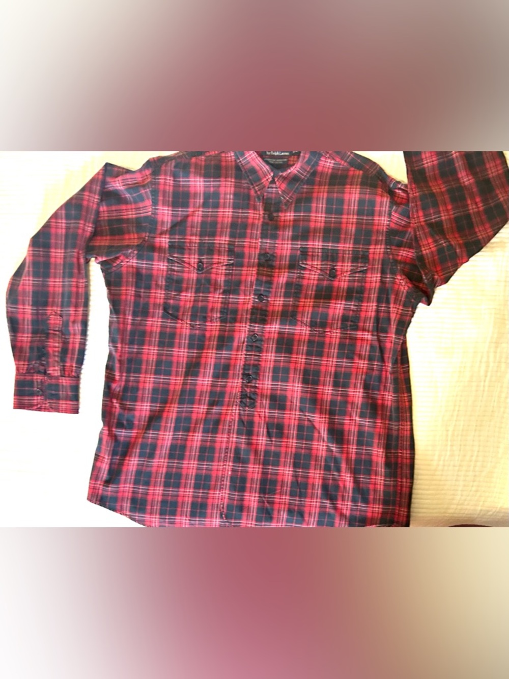 Ralph Lauren Red and Black Plaid Button-Down Shirt